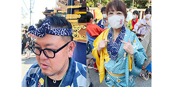 反応染めの祭り手ぬぐい